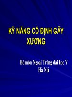 Kỹ năng cố định gãy xương - Bộ môn Ngoại Trường đại học Y Hà Nội