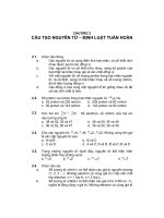 CHƯƠNG 2: CẤU TẠO NGUYÊN TỬ – ĐỊNH LUẬT TUẦN HOÀN doc