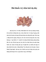 Bài thuốc trị viêm loét dạ dày docx