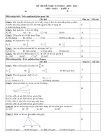 Đề +ĐA Toán 6 HKII(2009-2010)