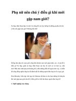 Phụ nữ nên chú ý điều gì khi mới gặp nam giới? ppsx