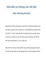 Nhà đầu tư không nên đổ tiền vào chứng khoán pot