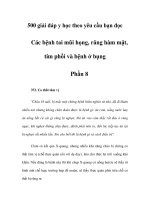 Các bệnh tai mũi họng, răng hàm mặt, tim phổi và bệnh ở bụng - Phần 8 ppsx