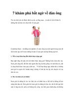 7 khám phá bất ngờ về đàn ông doc