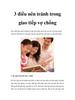 3 điều nên tránh trong giao tiếp vợ chồng pdf