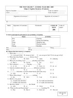 Kiểm tra 1 tiết lớp 7 (lần 2)