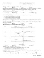 Đề thi kì 2 lí 11