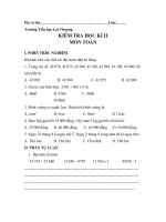 đề kiểm tra Toán HK II lớp 3