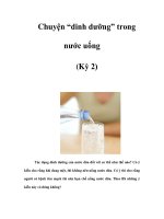 Chuyện “dinh dưỡng” trong nước uống (Kỳ 2) pptx