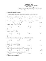 ĐỀ + ĐÁP ÁN TOÁN 6 HK2
