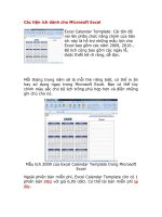 tiện ích dung trong cel