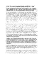 Công cụ an ninh mạng miễn phí chất lượng 