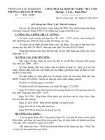 kế hoạch tháng 5