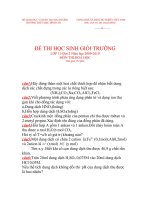 ĐỀ THI HỌC SINH GIỎI TRƯỜNG MÔN HÓA HỌC 11