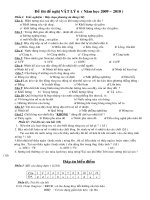 Đề +ĐA Lý 6 HKII(2009-2010)