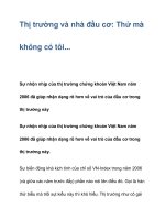 Thị trường và nhà đầu cơ: Thử mà không có tôi... doc
