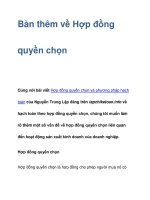 Bàn thêm về Hợp đồng quyền chọn doc