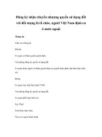 Đăng ký nhận chuyển nhượng quyền sử dụng đất với đối tượng là tổ chức, người Việt Nam định cư ở nước ngoài pot