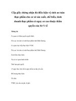 Cấp giấy chứng nhận đủ điều kiện vệ sinh an toàn thực phẩm cho cơ sở sản xuất, chế biến, kinh doanh thực phẩm có nguy cơ cao thuộc thẩm quyền của Sở Y tế doc