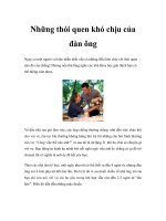 Những thói quen khó chịu của đàn ông ppt