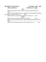 Đề KT chất lượng HK II Sử