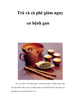 Trà và cà phê giảm nguy cơ bệnh gan docx