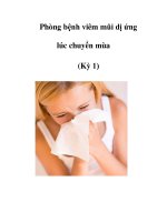 Phòng bệnh viêm mũi dị ứng lúc chuyển mùa (Kỳ 1) doc