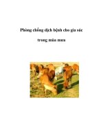 Phòng chống dịch bệnh cho gia súc trong mùa mưa ppt