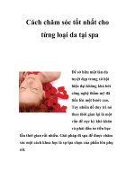 Cách chăm sóc tốt nhất cho từng loại da tại spa ppsx