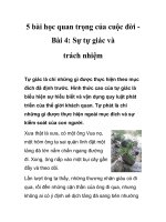 5 bài học quan trọng của cuộc đời - Bài 5: Sự hy sinh pdf