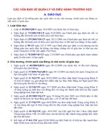 CÁC CÔNG VĂN QUẢN LÝ-ĐIỀU HÀNH TRƯỜNG HỌC 1