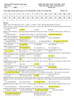 Kiểm tra Học Kì II 11 nâng cao có đáp án