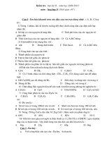 TIẾT 70 -KT KỲ II HÓA 9 ( Có trắc nghiệm và đáp án)