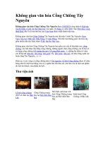 KHÔNG GIAN VĂN HÓA CỒNG CHIÊN TÂY NGUYÊN