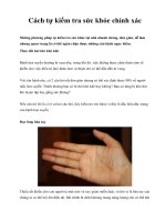 Cách tự kiểm tra sức khỏe chính xác doc