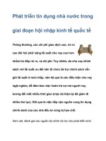 Phát triển tín dụng nhà nước trong giai đoạn hội nhập kinh tế potx