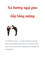 Xu hướng ngại giao tiếp bằng miệng pptx