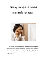 Những căn bệnh có thể sinh ra do thiếu vận động potx