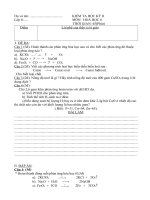 KIEM TRA HOA HOC 8 KỲ II - 2010