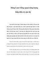 Dùng Laser hồng ngoại năng lượng thấp điều trị cận thị doc