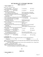 ĐỀ THI LÝ 7 HK2 09_10