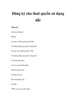 Đăng ký cho thuê quyền sử dụng đất pdf