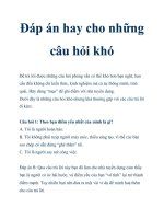 Đáp án hay cho những câu hỏi khó pptx