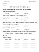 on tap cuoi nam toan + Tieng viet