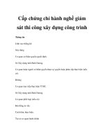 Cấp chứng chỉ hành nghề giám sát thi công xây dựng công trình pptx