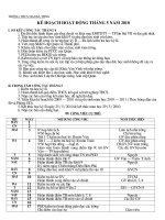 Kế hoạch công tác tháng 5/2010