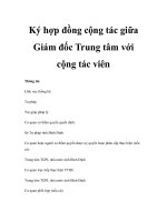 Ký hợp đồng cộng tác giữa Giám đốc Trung tâm với cộng tác viên docx