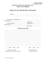 Phiếu báo thay đổi nhân khẩu