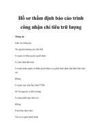 Hồ sơ thẩm định báo cáo trình công nhận chỉ tiêu trữ lượng pps