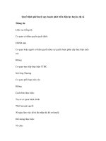 Quyết định phê duyệt quy hoạch phát triển điện lực huyện, thị xã ppt